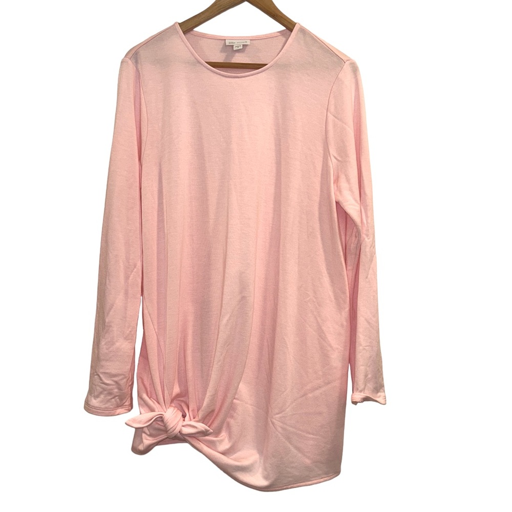 NWOT J. Jill Pure Jill Luxe Tencel Tunic Top Side Knot Blush Baby Pink Medium